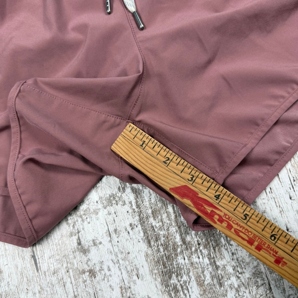 Vuori Clementine Shorts Womens Large Mauve Pink Running Athleitc Zip Pocket - Picture 6 of 7